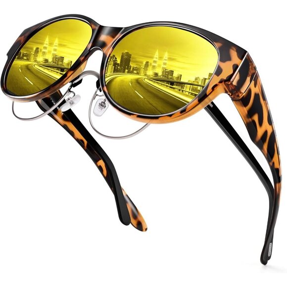 HD Night Vision Driving Glasses - Elegant Cat Eye Fit Over Eyeglasses for Women